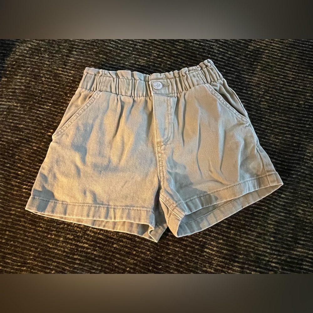 H&M High Waist Muted Olive Girls Shorts